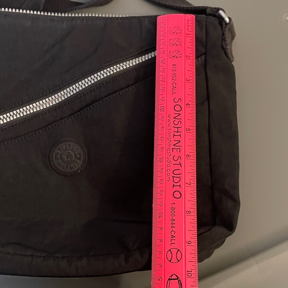 Kipling Black Crossbody Bag with Silver Accents - Picture 9 of 10